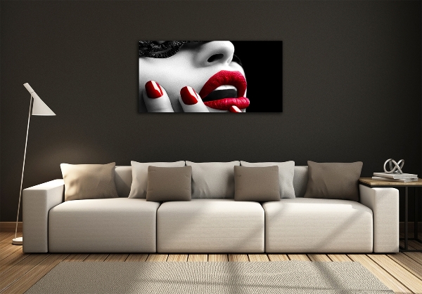 Impresión en cristal con acabado brillante horizontal Máscara de encaje