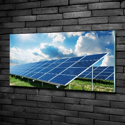 Foto en cristal de alta calidad con impresión uv horizontal Baterías solares