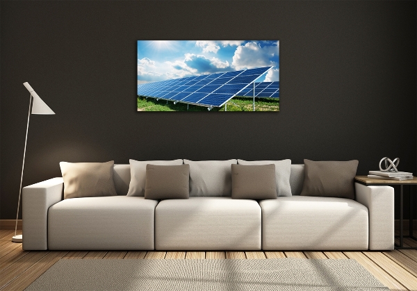 Foto en cristal de alta calidad con impresión uv horizontal Baterías solares