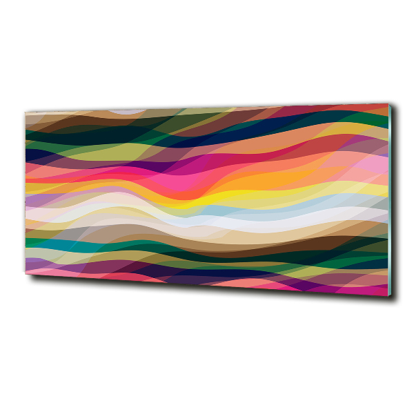 Impresión en cristal con acabado brillante horizontal Ondas abstractas