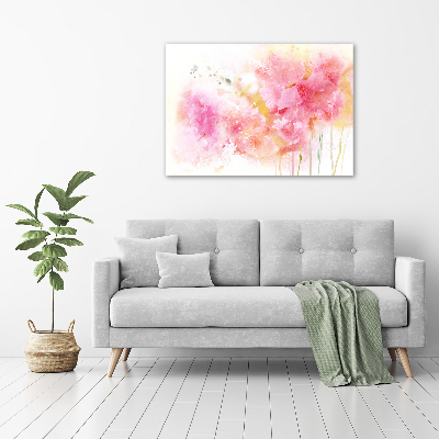 Impresión en cristal con acabado brillante horizontal Flores