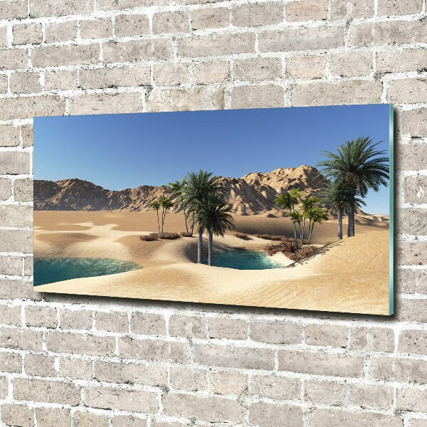 Foto en cristal de alta calidad con impresión uv horizontal Oasis