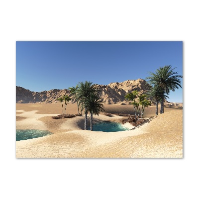 Foto en cristal de alta calidad con impresión uv horizontal Oasis