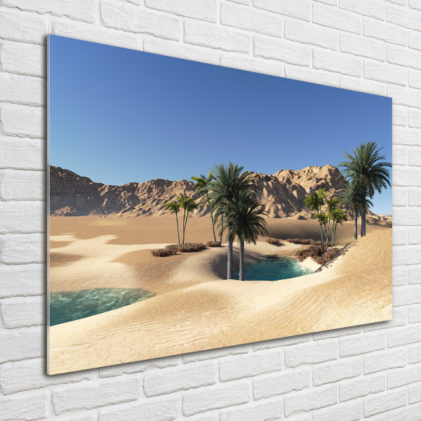 Foto en cristal de alta calidad con impresión uv horizontal Oasis