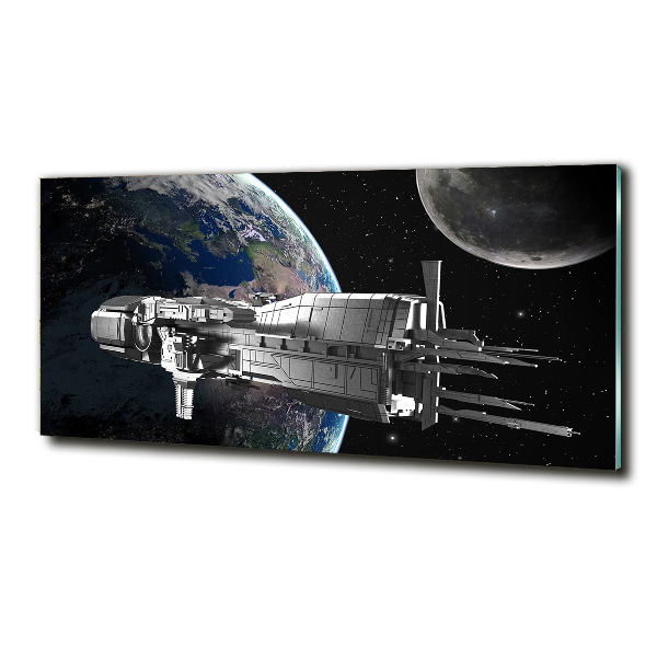 Cuadro de cristal templado moderno horizontal Astronave