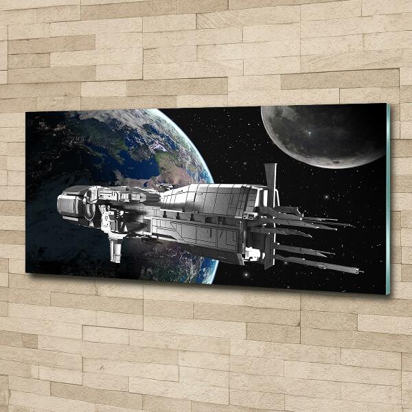 Cuadro de cristal templado moderno horizontal Astronave