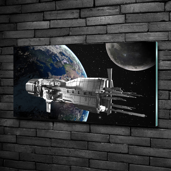 Cuadro de cristal templado moderno horizontal Astronave