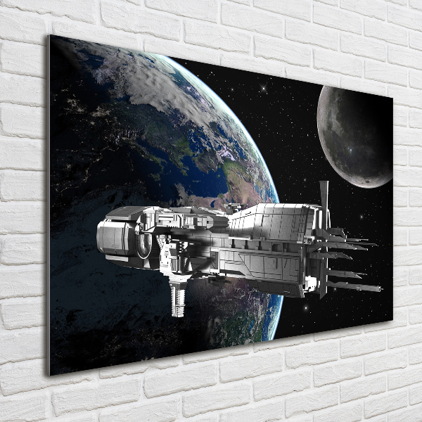 Cuadro de cristal templado moderno horizontal Astronave
