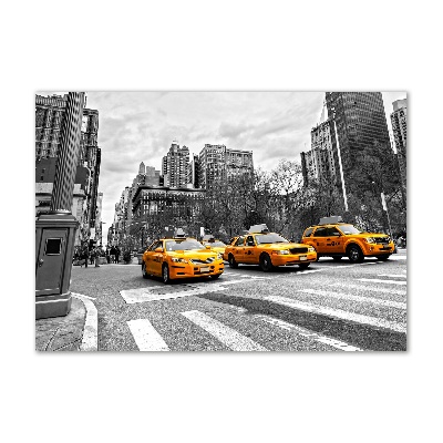 Foto en cristal de alta calidad con impresión uv horizontal Taxis de Nueva York