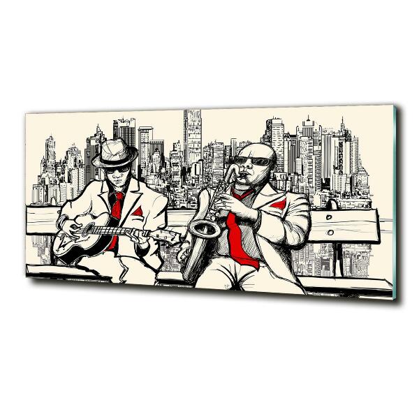 Foto en cristal de alta calidad con impresión uv horizontal Jazz de Nueva York