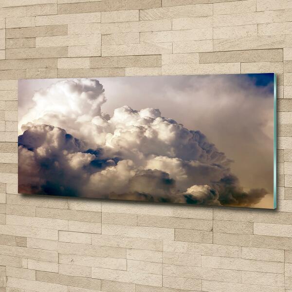 Impresión en cristal con acabado brillante horizontal Nubes en el cielo