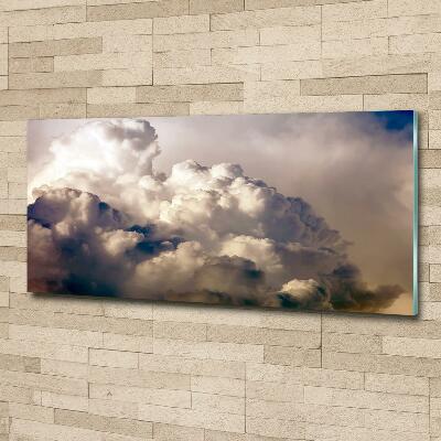 Impresión en cristal con acabado brillante horizontal Nubes en el cielo