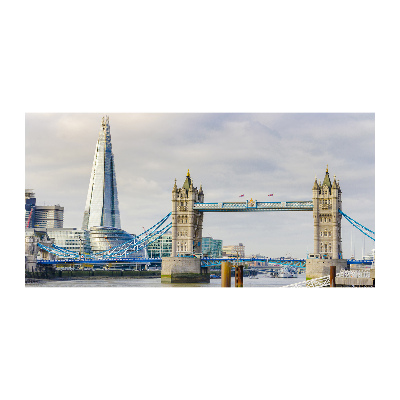 Cuadro decorativo de vidrio para salón horizontal Támesis de Londres