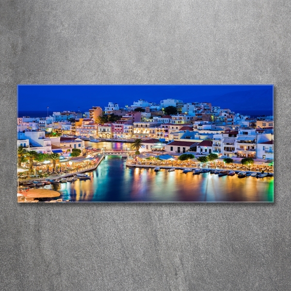 Foto en cristal de alta calidad con impresión uv horizontal Creta, Grecia