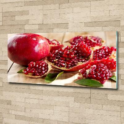 Fotoobraz na ścianę szklany Granat z liśćmi