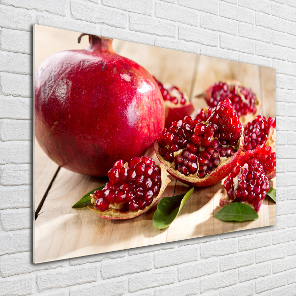 Fotoobraz na ścianę szklany Granat z liśćmi