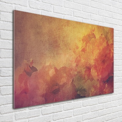 Cuadro decorativo de vidrio para salón horizontal Flores