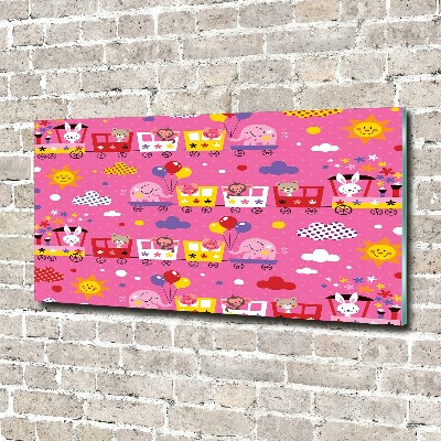 Foto obraz szklany Zwierzęta w pociągu