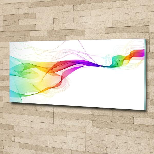 Impresión en cristal con acabado brillante horizontal Abstracción colorida
