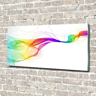 Impresión en cristal con acabado brillante horizontal Abstracción colorida