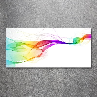 Impresión en cristal con acabado brillante horizontal Abstracción colorida