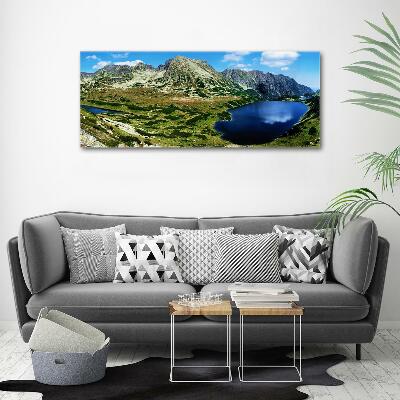 Cuadro de cristal templado moderno horizontal Un valle en las montañas