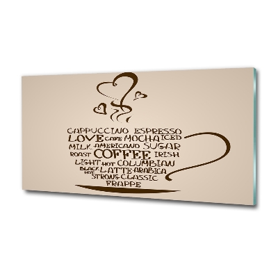 Impresión en cristal con acabado brillante horizontal Una taza de café