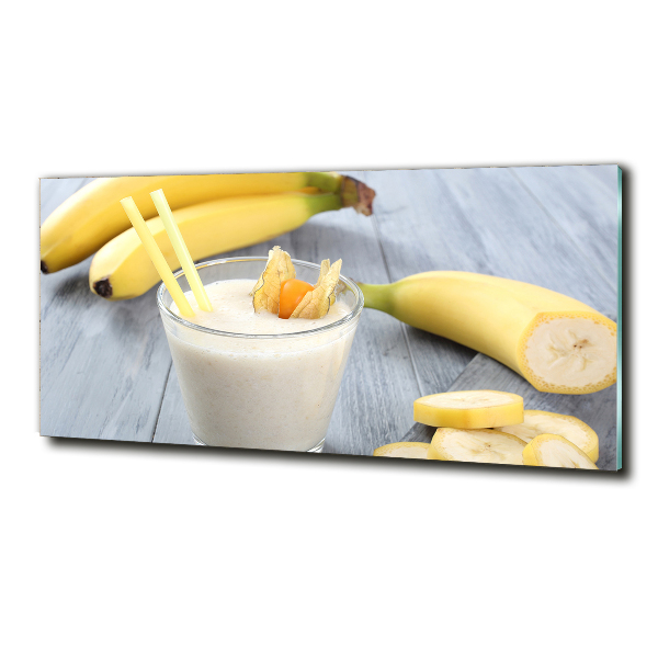 Impresión en cristal con acabado brillante horizontal Cóctel de plátano