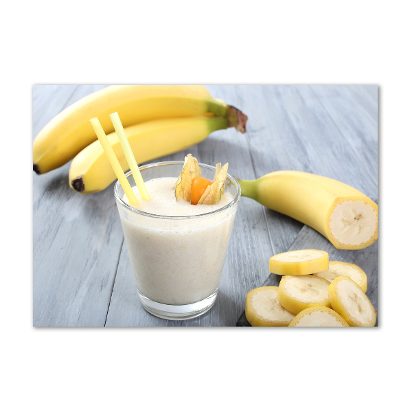 Impresión en cristal con acabado brillante horizontal Cóctel de plátano