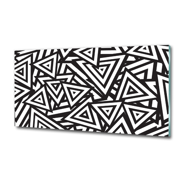 Impresión en cristal con acabado brillante horizontal Fondo de triángulos