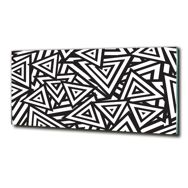 Impresión en cristal con acabado brillante horizontal Fondo de triángulos