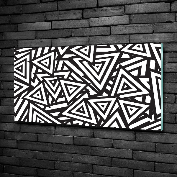 Impresión en cristal con acabado brillante horizontal Fondo de triángulos