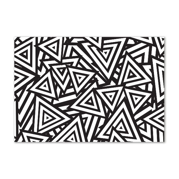 Impresión en cristal con acabado brillante horizontal Fondo de triángulos