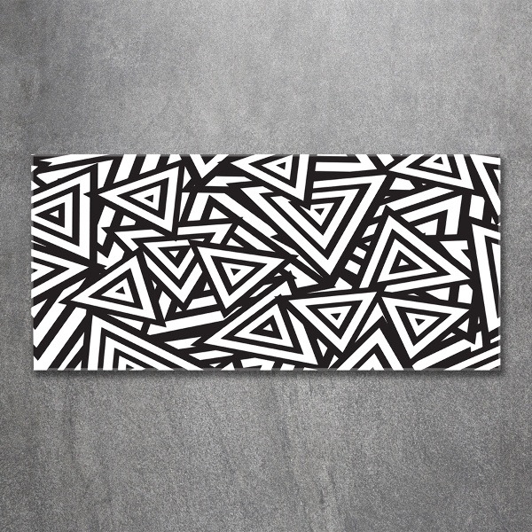 Impresión en cristal con acabado brillante horizontal Fondo de triángulos