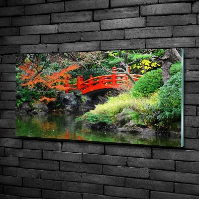 Impresión en cristal con acabado brillante horizontal jardín japonés