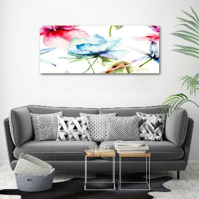 Foto en cristal de alta calidad con impresión uv horizontal Amapolas