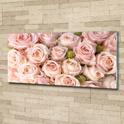 Impresión en cristal con acabado brillante horizontal Rosas