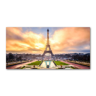 Foto en cristal de alta calidad con impresión uv horizontal Torre Eiffel de París