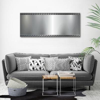 Cuadro de cristal templado moderno horizontal Fondo de metal