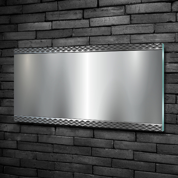 Cuadro de cristal templado moderno horizontal Fondo de metal