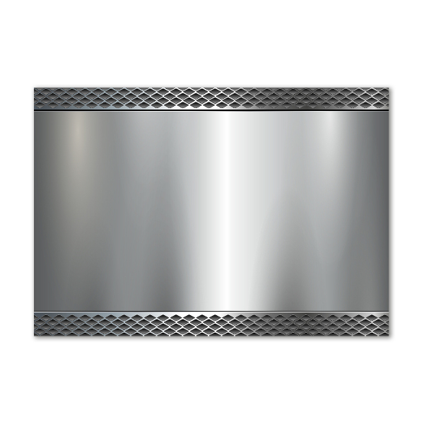 Cuadro de cristal templado moderno horizontal Fondo de metal