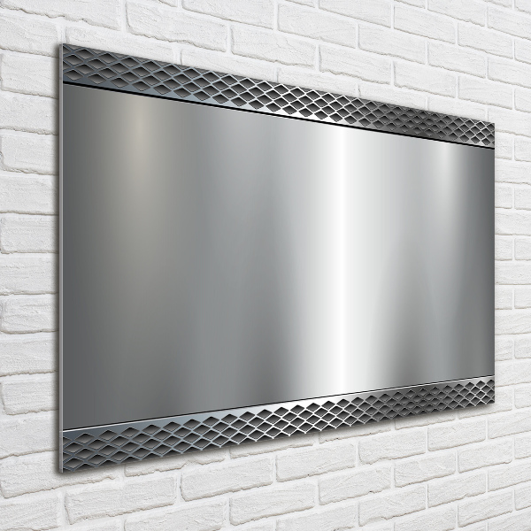Cuadro de cristal templado moderno horizontal Fondo de metal