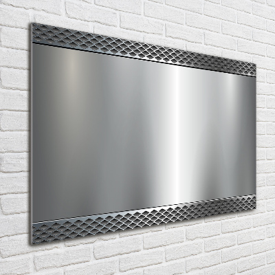 Cuadro de cristal templado moderno horizontal Fondo de metal
