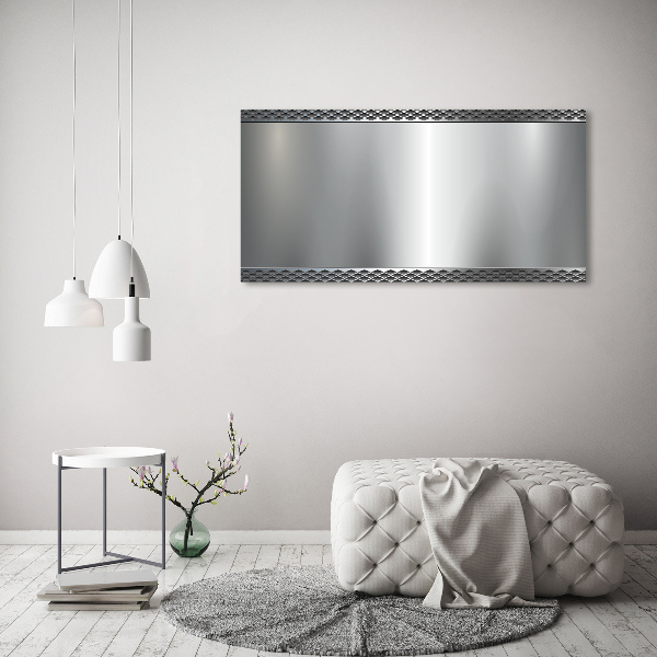 Cuadro de cristal templado moderno horizontal Fondo de metal