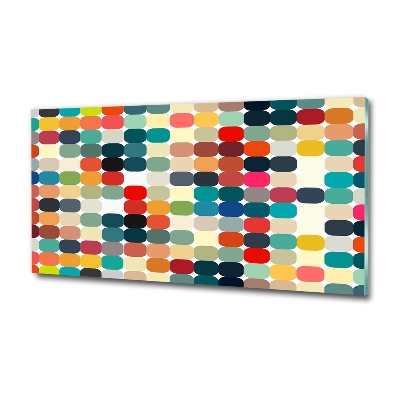 Cuadro de cristal templado moderno horizontal Fondo geométrico