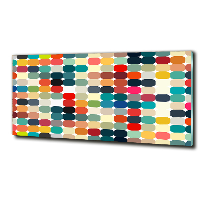 Cuadro de cristal templado moderno horizontal Fondo geométrico