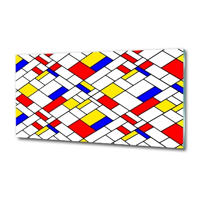 Impresión en cristal con acabado brillante horizontal Abstracción