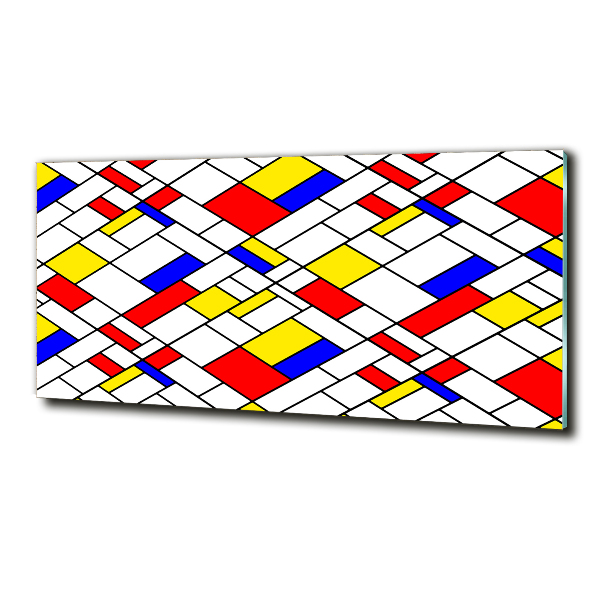 Impresión en cristal con acabado brillante horizontal Abstracción