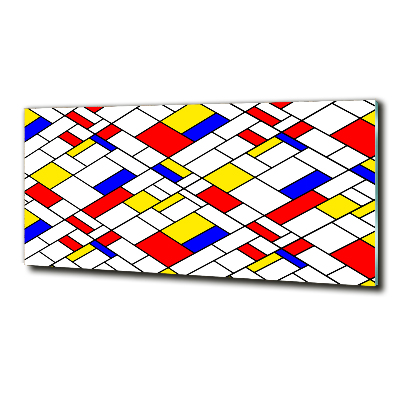 Impresión en cristal con acabado brillante horizontal Abstracción