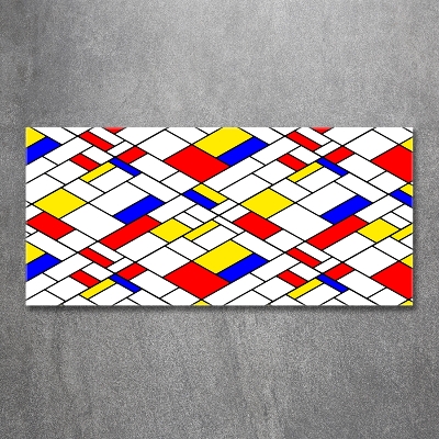 Impresión en cristal con acabado brillante horizontal Abstracción